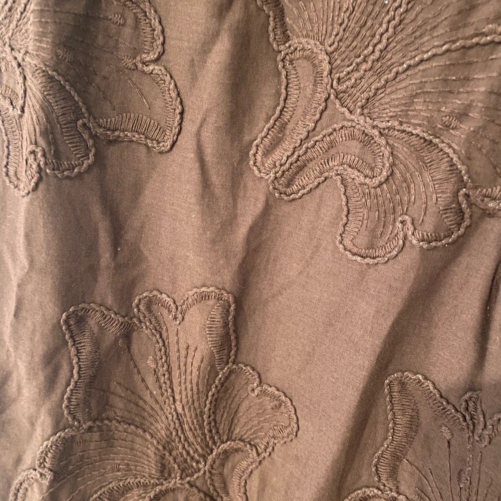 Women’s Brown Embroidered Lounge Pants - Picture 2 of 7